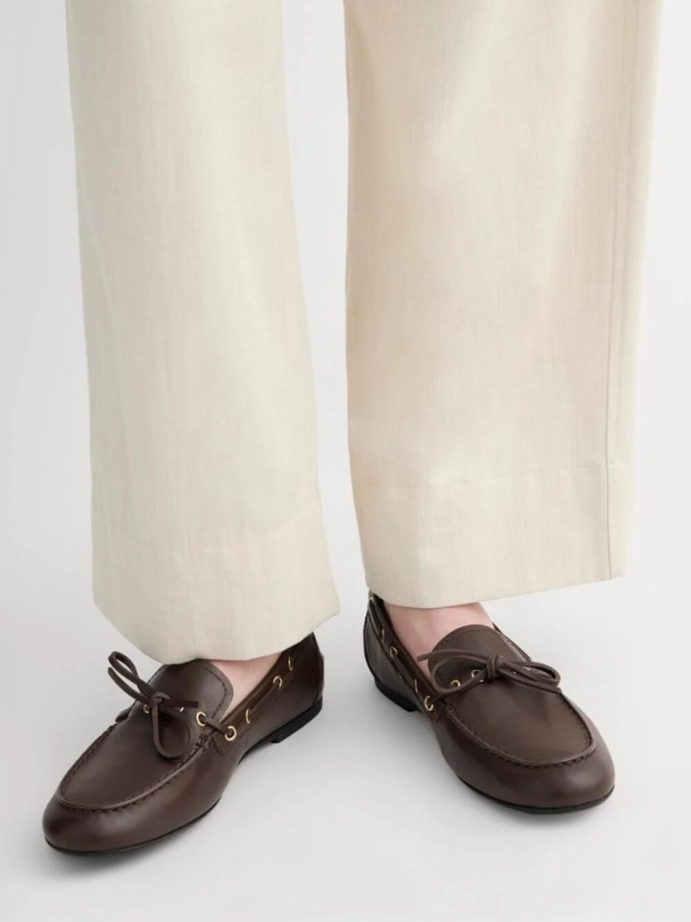 Everlane Boat Shoe in Deep Brown Leather